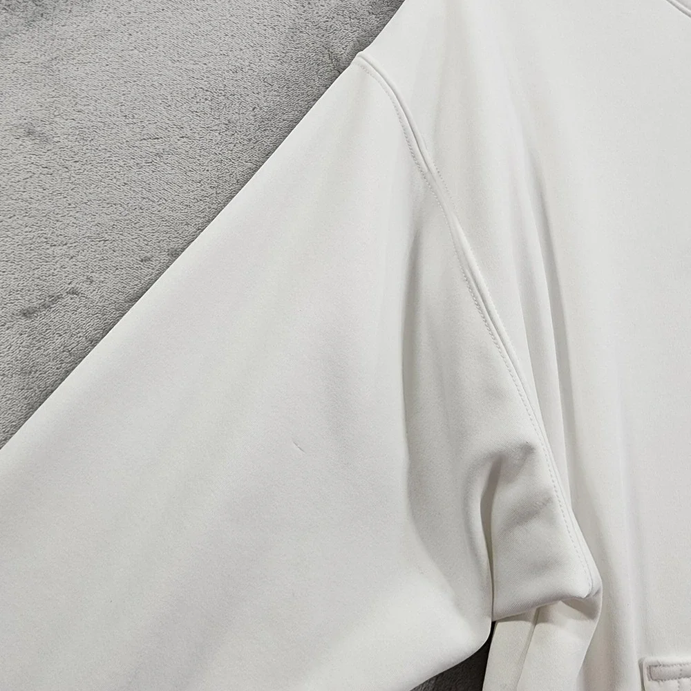 Nike Therma-FIT Hoodie Womens S White Fleece Pullover Training Sweatshirt Logo